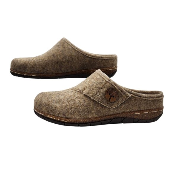 Earth Womens 8.5W Ezra Round Toe Casual Slip-On Flat Clogs Shoes Light Brown NIB - Picture 2 of 7